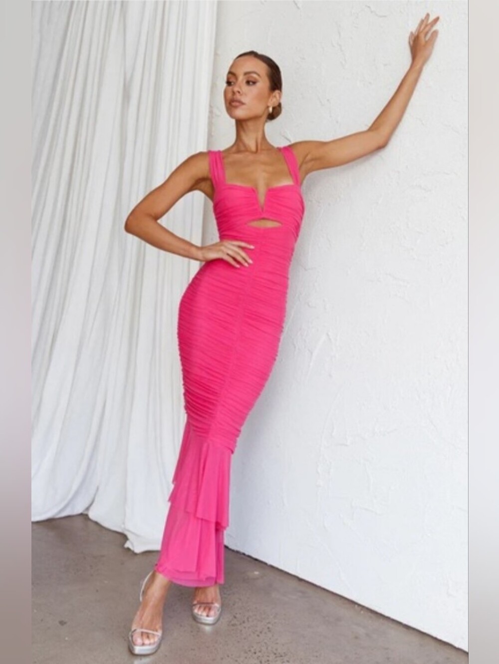 Here Comes The Sun Pink Maxi Dress